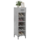 Shoe Cabinet Concrete Grey 30x35x105 cm Engineered Wood 829680