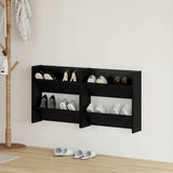 Shoe Cabinet 2 pcs Black Oak 60 x 18 x 60 cm Engineered Wood 875145