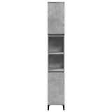 Bathroom Cabinet Concrete Grey 30x30x190 cm Engineered Wood 857104