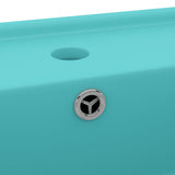 Luxury Basin Overflow Square Matt Light Green 41x41 cm Ceramic 146947