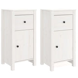 Sideboards 2 pcs White 40x35x80 cm Solid Wood Pine 813757