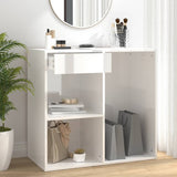 Cosmetic Cabinet High Gloss White 80x40x75 cm Engineered Wood 808843