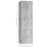 7 Piece TV Cabinet Set Concrete Grey Engineered Wood 3079137
