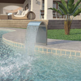 Pool Fountain Stainless Steel 45x30x65 cm Silver 43692