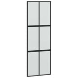 Sliding Door with Hardware Set Black 90x205 cm Tempered Glass 3375881