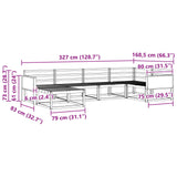 Outdoor Sofa Set 6 pcs Natural Solid Acacia Wood 3382702