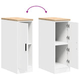 Garage Storage Cabinet White 30x51x85 cm Solid Wood Pine 860553