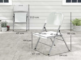Set of Four Foldable Outdoor Chairs - White T3398P322102