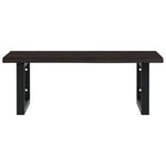 ZNTS Basin Shelf Wall Mounted Steel and Solid Wood Oak 3302617