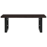 ZNTS Basin Shelf Wall Mounted Steel and Solid Wood Oak 3302617