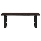Basin Shelf Wall Mounted Steel and Solid Wood Oak 3302617