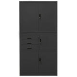 Office Cabinet Anthracite 90x40x180 cm Steel 336416