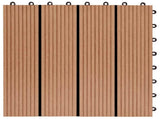 22 pcs Decking Tiles 30x30cm 2 sqm WPC Grey 277801
