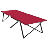 Folding Camping Bed 2 pcs Red 206 x 76 x 74 cm Oxford fabric 42003170