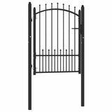 Fence Gate with Spikes EMMEN 100 x 125 cm Powder-coated steel 146399