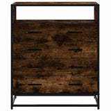 Drawer Cabinet Smoked Oak 70x41x83.5 cm Engineered Wood 849091