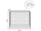Gabion with 3.5 mm Wire and 5x10 cm Mesh 100x100x100 cm 3462908