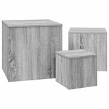 Side Tables 3 pcs Grey Sonoma Engineered Wood 815988