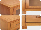 Storage Furniture Set with Drawer 2 pcs Brown Solid Oak Wood 3328634