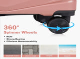 V-shaped stripes 3-in-1 PP trolley case 20in 24in 28in PP iron trolley fashionable color - rose gold 52903397