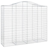 Arched Gabion Baskets 7 pcs 200x50x160/180 cm Galvanised Iron 3145708