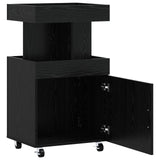 Bar Cart Black Oak 50 x 41 x 89 cm Engineered Wood 8015682