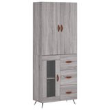 Highboard Grey Sonoma 69.5x34x180 cm Engineered Wood 3195937