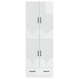 Cabinet Set 2 pcs High Gloss White Engineered Wood 3416776