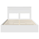Storage Bed with Drawer White 160 x 200 cm Engineered Wood 3409898