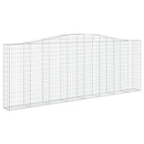Arched Gabion Baskets 4 pcs 400x30x140/160 cm Galvanised Iron 3145854