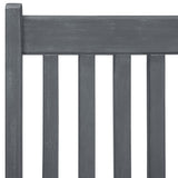 Garden Dining Set Grey Solid Acacia Wood 7 Piece Set Foldable 47278