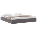 Storage Bed with Mattress Grey 180 x 200 cm Faux leather 3369959