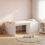 Kids'High Bed Frame with Desk White 75 x 190 cm 3422683