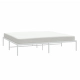 Metal Bed Frame without Mattress White 200x200cm 350920