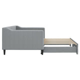 Daybed with Trundle without Mattress Light Grey 90x190 cm Single 3197495