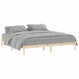 Bed Frame without Mattress 193x203 cm Solid Wood Pine King 822460