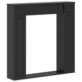 Fireplace Surround Black 100 x 20 x 100 cm Engineered Wood 8006616