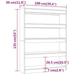 Book Cabinet/Room Divider Concrete Grey 100x30x135 cm 811758