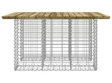 Garden Table Gabion Design 100x102x72 cm Impregnated Wood Pine 834373