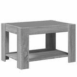 Coffee Table with LED Grey Sonoma 73x53x45 cm Engineered Wood 847551