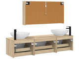 Bathroom Cabinet Set 4 pcs Sonoma Oak Engineered Wood 3406625