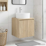 Wall-Mounted Sink Vanity Sonoma Oak 49.5 x 44.5 x 65 cm 890434