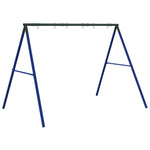 ZNTS Swing Frame for Outdoor with 6 Hanging Hooks Blue Steel 4009877