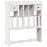 Bookcase Bed without Mattress White 90x190 cm Single Solid Wood Pine 3321925