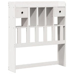 ZNTS Bookcase Bed without Mattress White 100x200 cm Solid Wood Pine 3308889