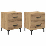 Bedside Cabinet with Drawer 2 pcs Artisan Oak 40 x 35 x 47.5 cm 882016