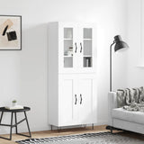 Highboard White 69.5x34x180 cm Engineered Wood 3198369