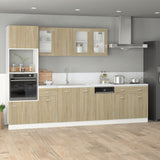 Microwave Cabinet Lyon Sonoma Oak 60x57x207 cm Engineered Wood 849627