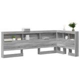 Storage Headboard with Shelf Grey Sonoma 100 cm Engineered Wood 3335466