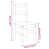 Dining Chairs 2 pcs White 40x46x99 cm Solid Wood Pine 4005728